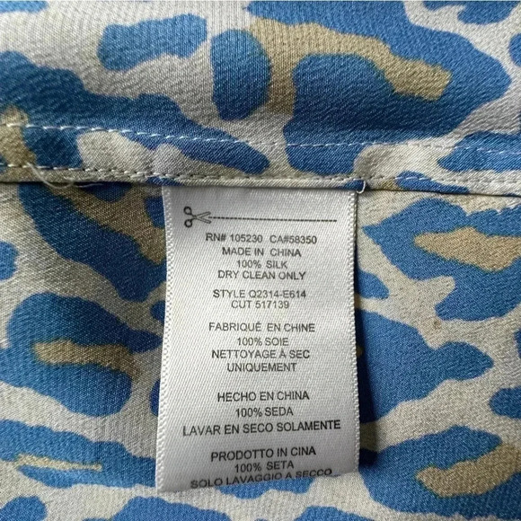 EQUIPMENT FEMME | NWOT | SLEEVELESS SILK SHIRT DRESS ANIMAL PRINT | SIZE: LARGE - Picture 10 of 11
